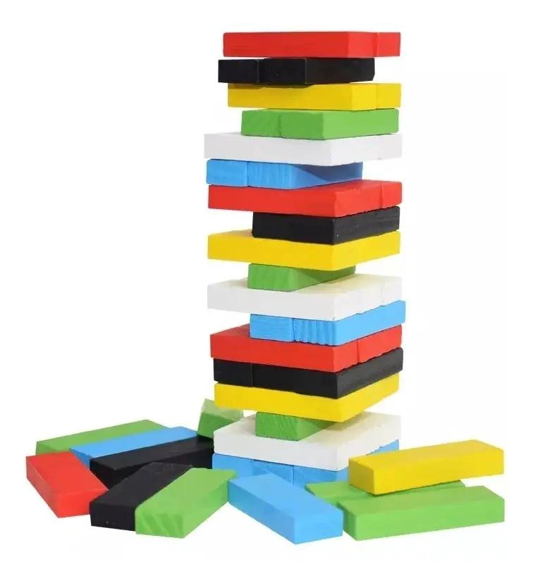 JUEGO DE DAMAS CHINAS Y YENGA DE MADERA PARA NIÑOS - 3
