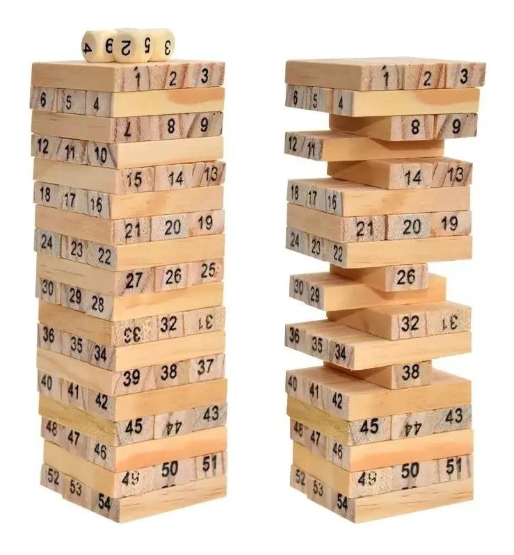 JUEGO DE DAMAS CHINAS Y YENGA DE MADERA PARA NIÑOS - 5