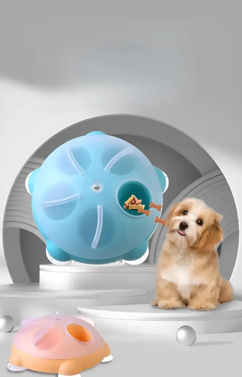 DISPENSADOR DE COMIDA Y JUGUETE INTERACTIVO PARA MASCOTAS - 1
