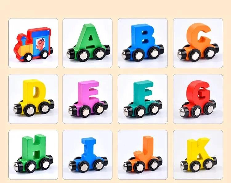 TREN DIDACTICO DE MADERA CON LETRAS Y ANIMALES - 2