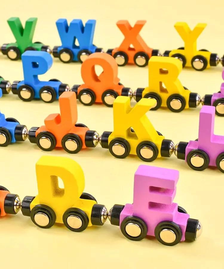 TREN DIDACTICO DE MADERA CON LETRAS Y ANIMALES - 5