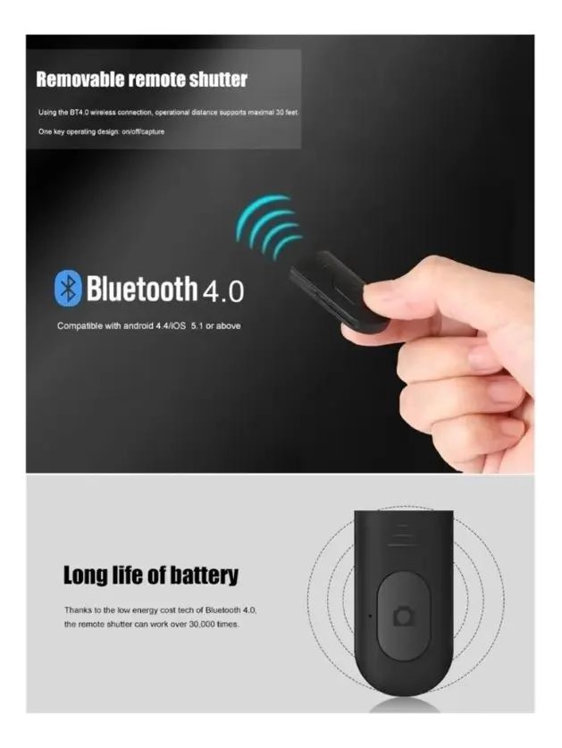 PALO SELFIE BLUETOOTH CON TRIPODE INALAMBRICO Y CONTROL REMOTO - 5