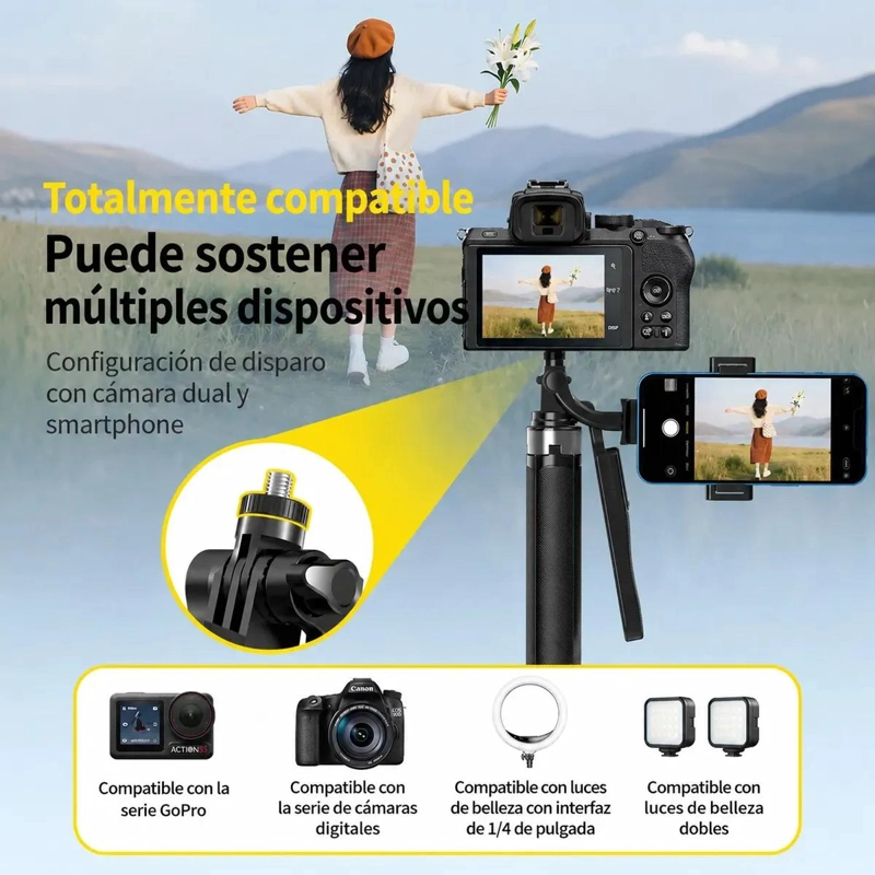 TRIPODE MULTIFUNCIONAL DE 1.8M CON CONTROL REMOTO - 5