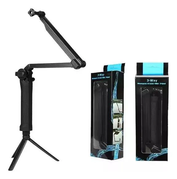 BASTON TRIPODE ARTICULABLE 3 VIAS PARA CAMARAS DEPORTIVAS - 7