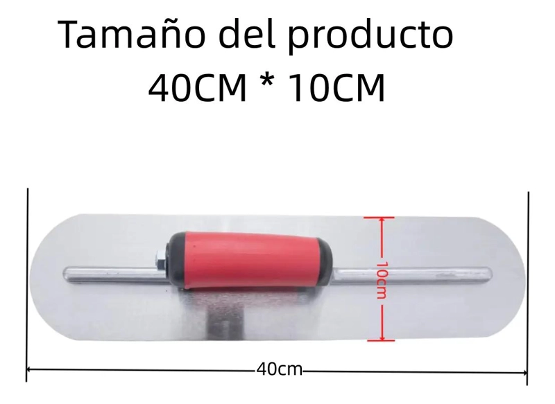 LLANA DE ENLUCIDO CURVA DE ACERO INOXIDABLE 40 CM - 2