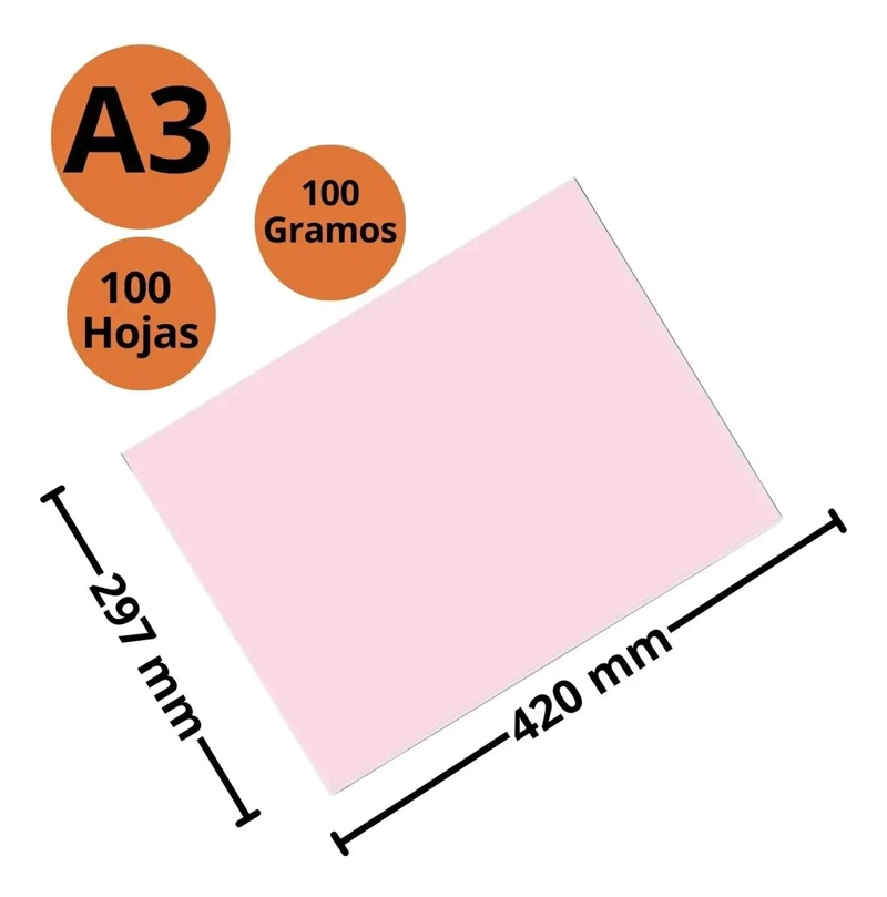 PAPEL DE SUBLIMACION A3 100 HOJAS 100GSM PARA IMPRESION - 2