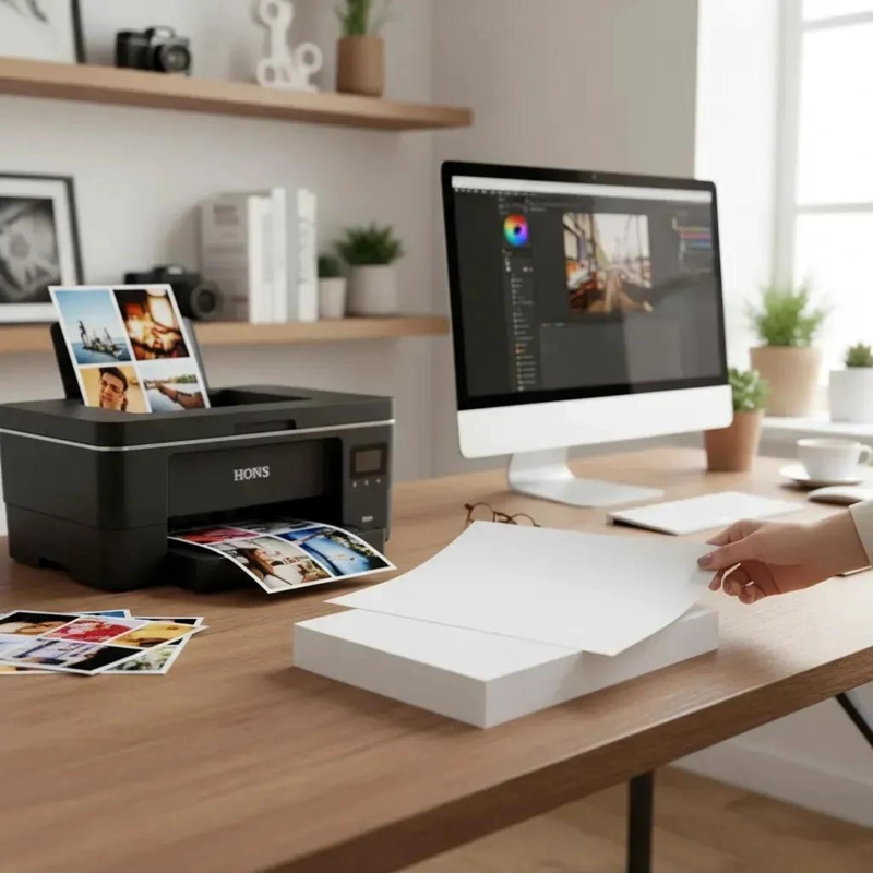 PAPEL FOTOGRAFICO BRILLANTE DOBLE CARA A4 260 GRS 100 HJS - 3