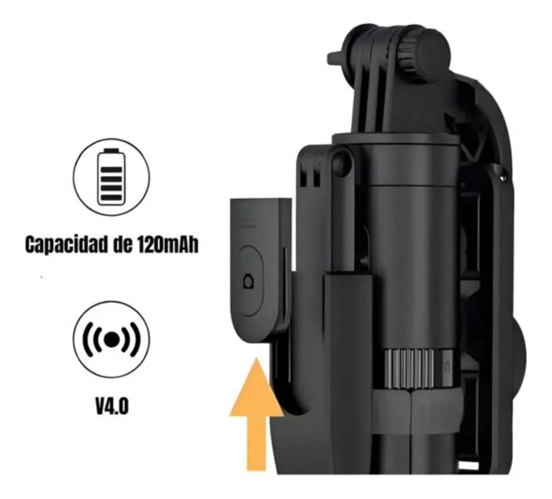 TRIPODE EXTENSIBLE PARA CELULAR CON CONTROL REMOTO Y CABEZAL 360° - 5
