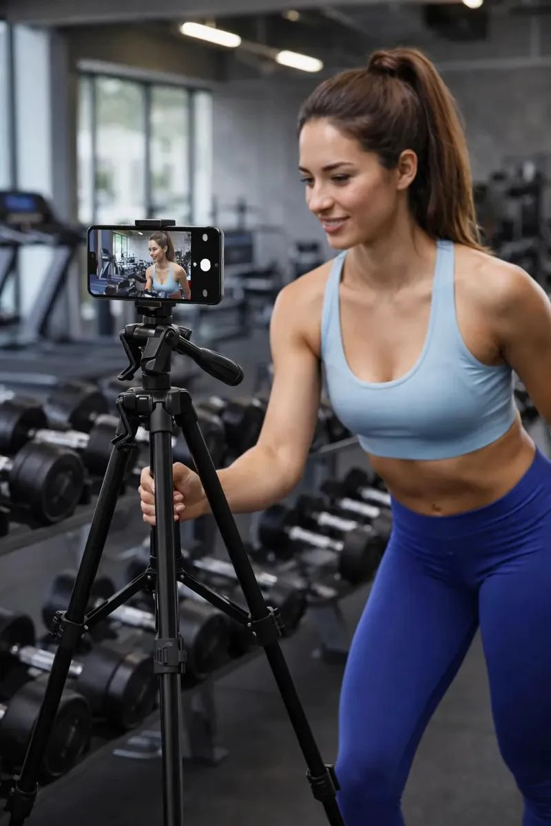 TRIPODE PROFESIONAL PARA CAMARA Y CELULAR CON BLUETOOTH 360° - 5