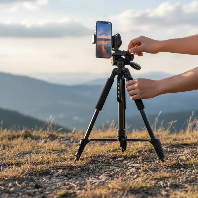 TRIPODE PROFESIONAL PARA CAMARA Y CELULAR CON BLUETOOTH 360° - 8