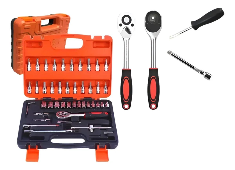 KIT DE HERRAMIENTAS 46 PIEZAS EN CAJA DE TRANSPORTE - 1