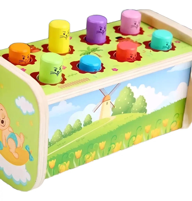 JUGUETE DIDACTICO DE MADERA PARA ESTIMULACION INFANTIL - 1