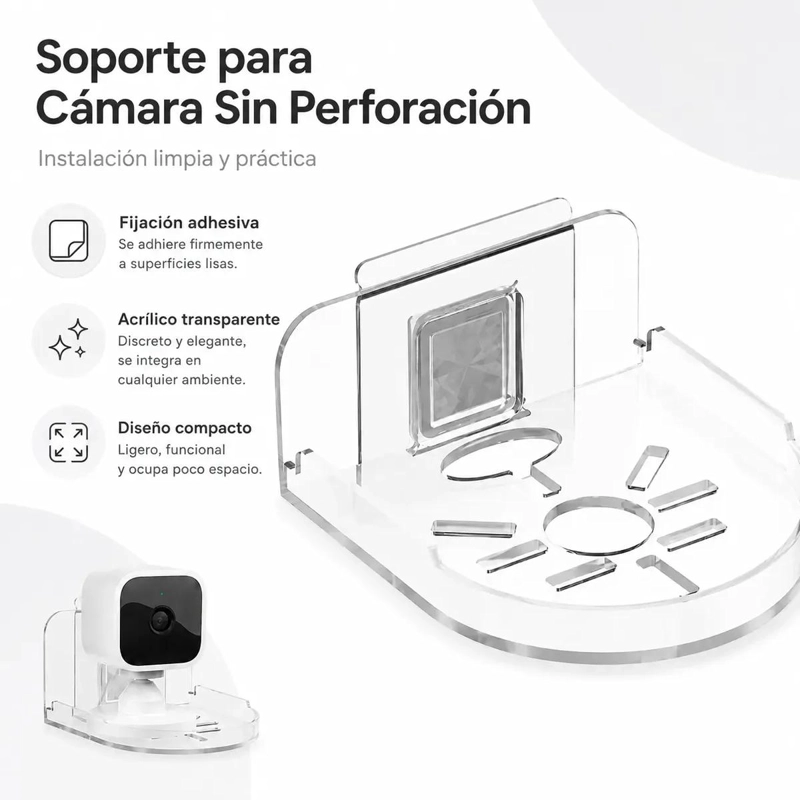SOPORTE TRANSPARENTE PARA CAMARA DE SEGURIDAD CON DISEÑO MODERNO - 3