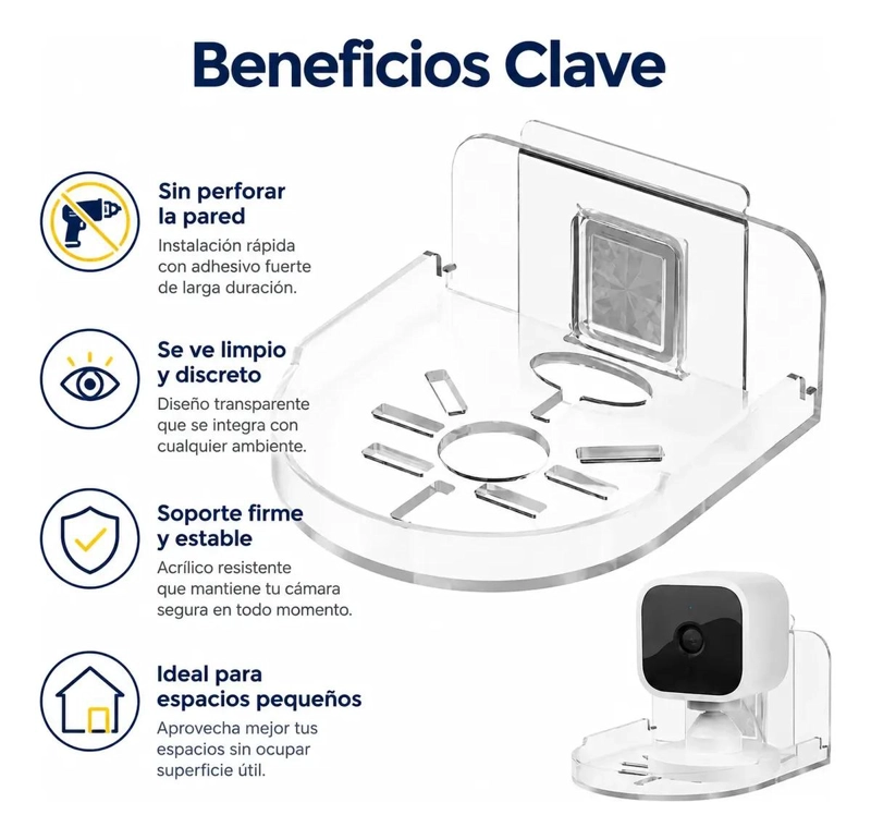 SOPORTE TRANSPARENTE PARA CAMARA DE SEGURIDAD CON DISEÑO MODERNO - 4