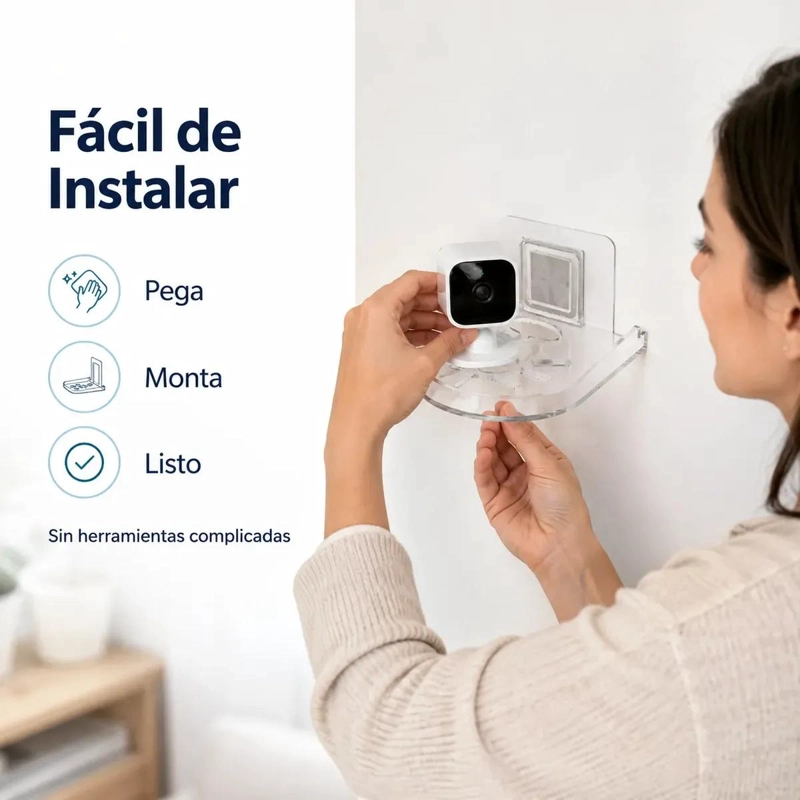 SOPORTE TRANSPARENTE PARA CAMARA DE SEGURIDAD CON DISEÑO MODERNO - 5