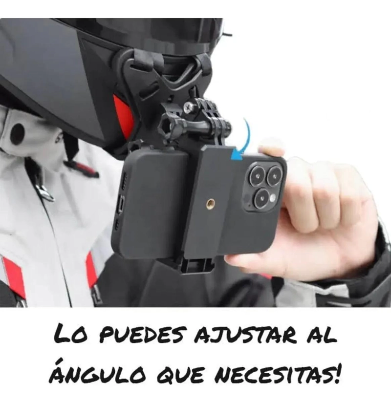 SOPORTE DE MONTAJE PARA CASCO DE MOTO PARA CAMARAS Y MOVILES - 3