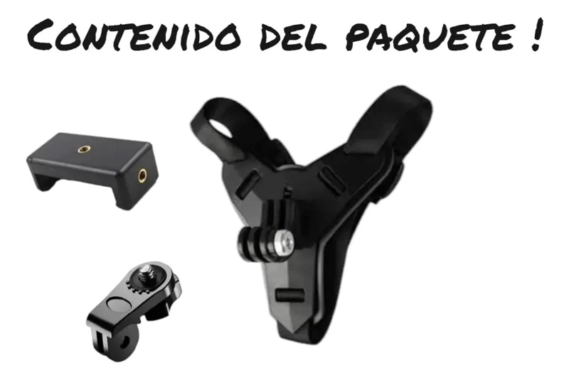 SOPORTE DE MONTAJE PARA CASCO DE MOTO PARA CAMARAS Y MOVILES - 8