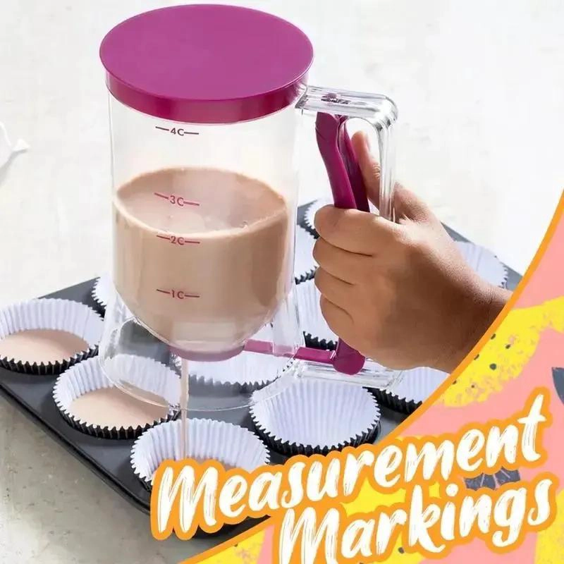 DISPENSADOR DE MEZCLA PARA REPOSTERIA CON CAPACIDAD DE 900 ML Y CIERRE RAPIDO - 6