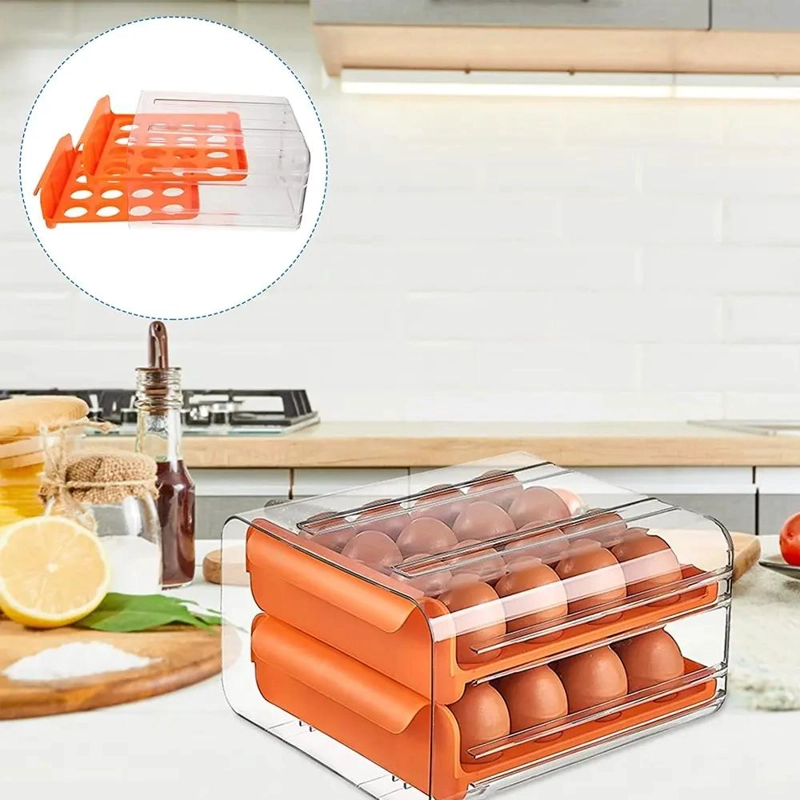 ORGANIZADOR DE HUEVOS DE DOS NIVELES PARA COCINA - 3