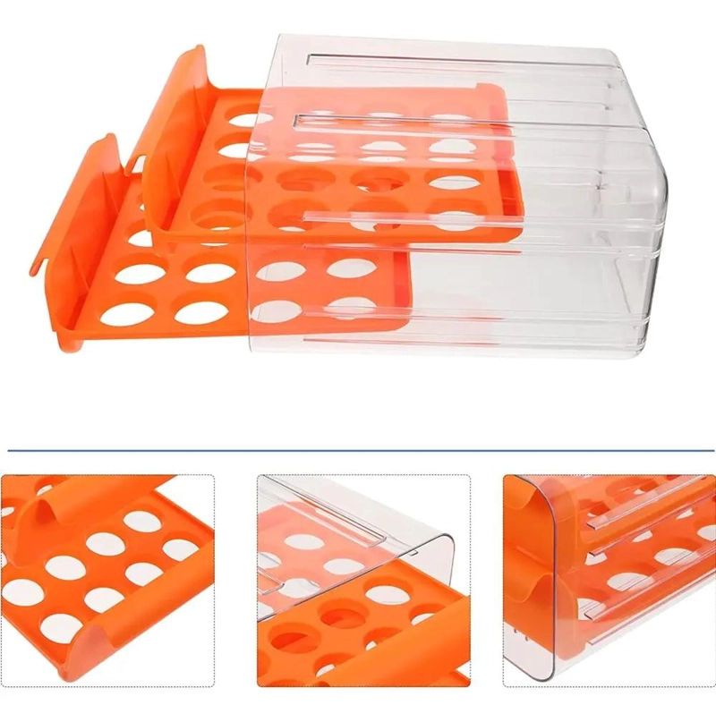 ORGANIZADOR DE HUEVOS DE DOS NIVELES PARA COCINA - 6