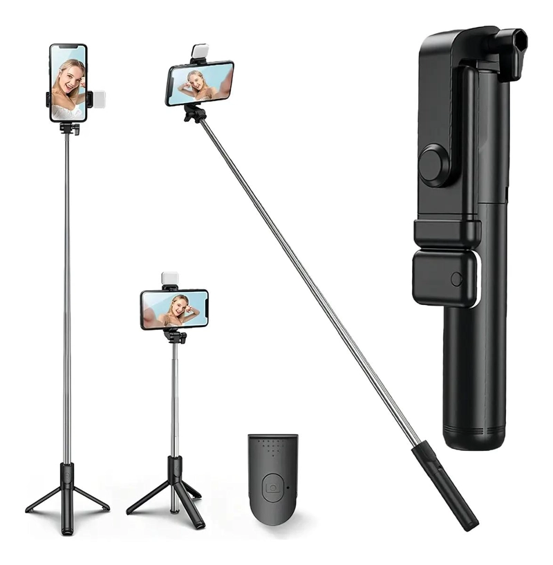 TRIPODE DE PALO SELFIE CON LUZ Y CONTROL BLUETOOTH - 1
