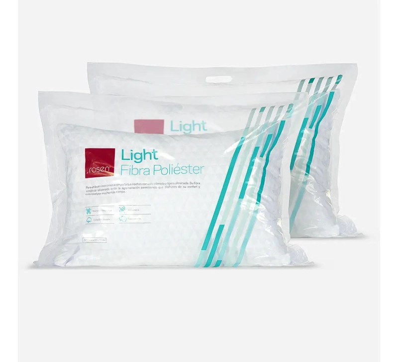 SET DE 2 ALMOHADAS LIGHT AMERICANA 50 X 70 CM COLOR BLANCO - 1