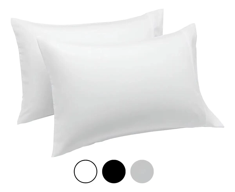 SET DE 2 FUNDAS DE ALMOHADA SUAVE MICROFIBRA 50X70 CM HIPOALERGE NICAS - 2