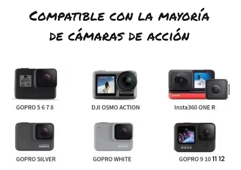 SOPORTE DE MONTAJE PARA CASCO DE MOTO PARA CAMARAS Y MOVILES - 6