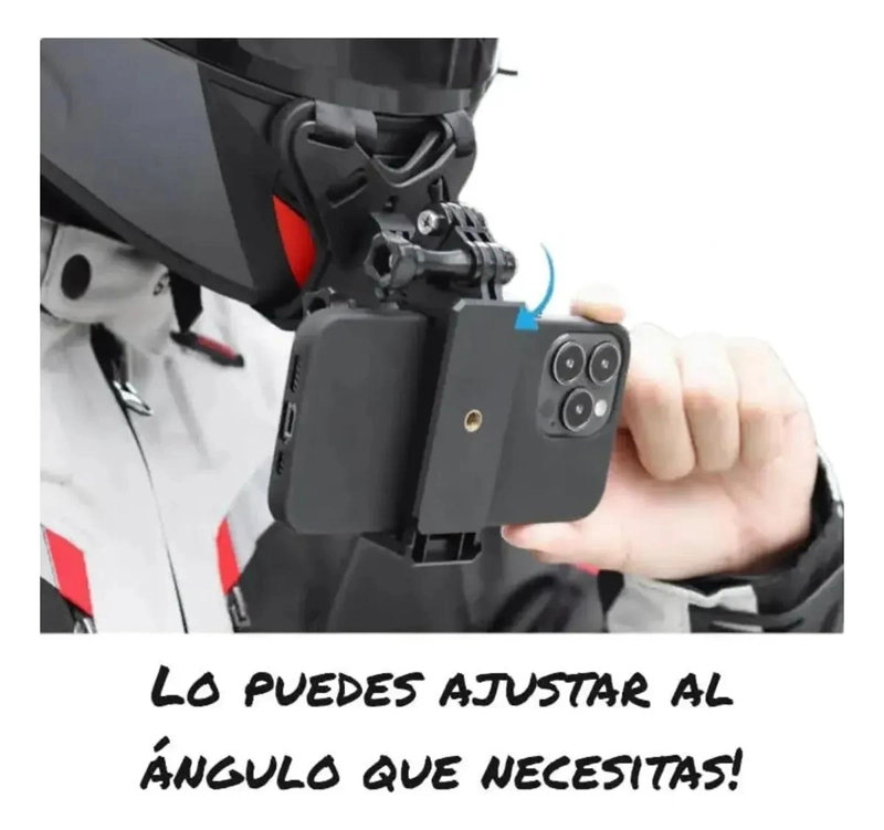 SOPORTE DE MONTAJE PARA CASCO DE MOTO PARA CAMARAS Y MOVILES - 7