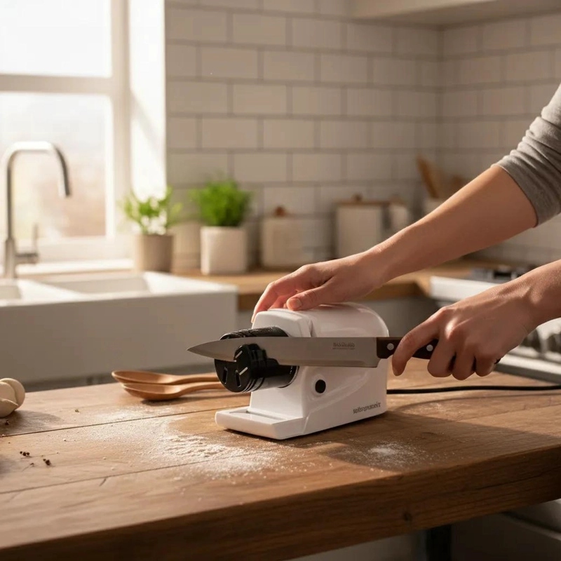 AFILADOR ELE CTRICO Y MANUAL PARA CUCHILLOS CON SISTEMA DE MICRO-MOLIENDA - 1