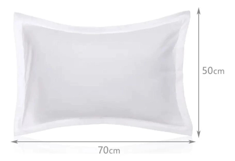 FUNDA DE ALMOHADA BLANCA 70X50CM, 4 UNIDADES SUAVES - 3