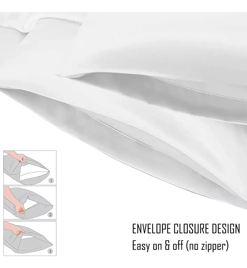 FUNDA DE ALMOHADA BLANCA 600 HILOS SEDA SATE N 100% - 8