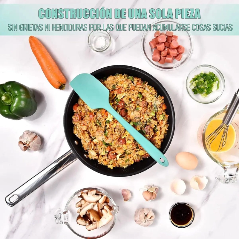 SET DE 4 ESPATULAS DE SILICONA CON NUCLEO DE ACERO PARA COCINA Y REPOSTERIA - 4