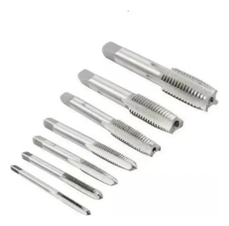 SET DE TARRAJAS MACHO DE ACERO AL CARBONO - 8 PIEZAS - 2