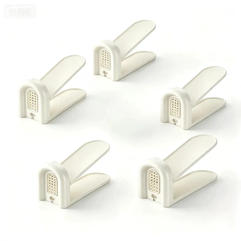PACK DE 5 ORGANIZADORES DE ZAPATOS AJUSTABLES COLOR BLANCO - 1