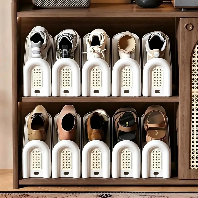 PACK DE 5 ORGANIZADORES DE ZAPATOS AJUSTABLES COLOR BLANCO - 3