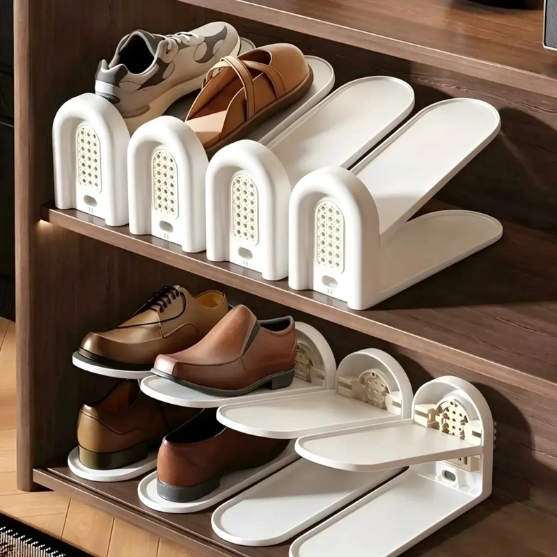 PACK DE 5 ORGANIZADORES DE ZAPATOS AJUSTABLES COLOR BLANCO - 4