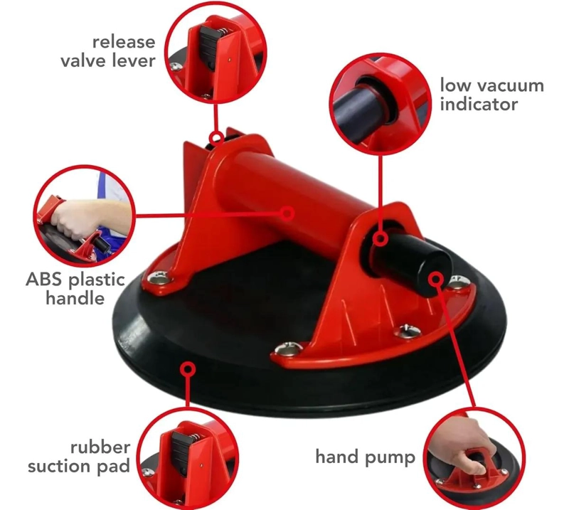 VENTOSA DE VACIO PARA MOVER VIDRIO Y CERAMICA CON BOMBA MANUAL - 4