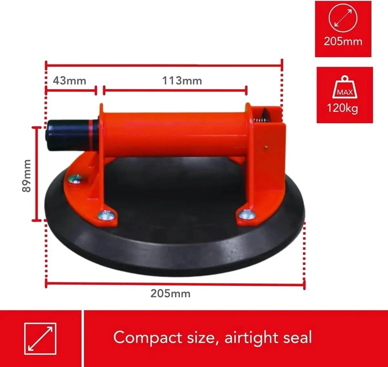 VENTOSA DE VACIO PARA MOVER VIDRIO Y CERAMICA CON BOMBA MANUAL - 5