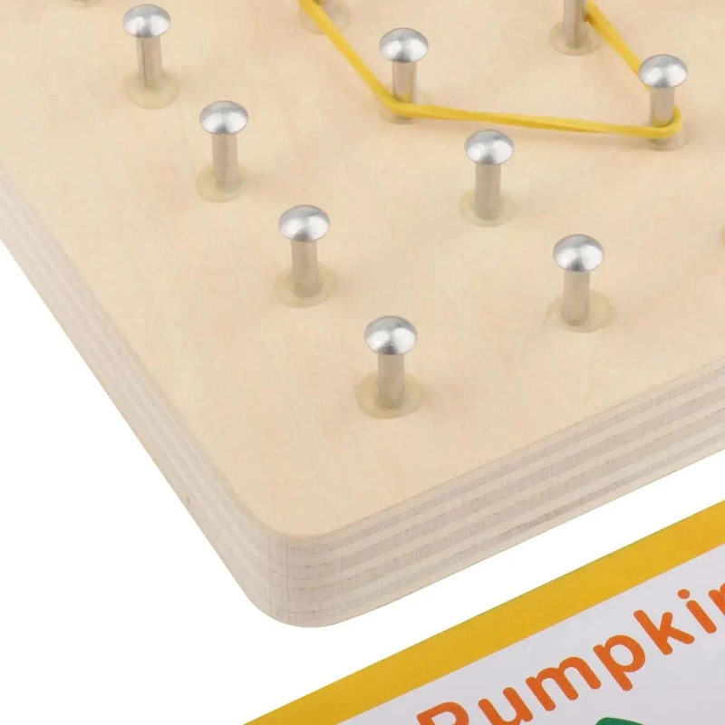JUEGO DIDACTICO DE MADERA PARA APRENDER FIGURAS GEOPLANO - 7