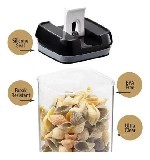 SET DE 5 CONTENEDORES HERME TICOS PARA ALIMENTOS ORGANIZADOS - 3