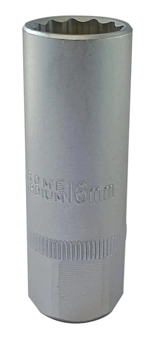 DADO POLIGONAL 16 MM PARA BUJIA CON TOMA DE 3/8 - 1