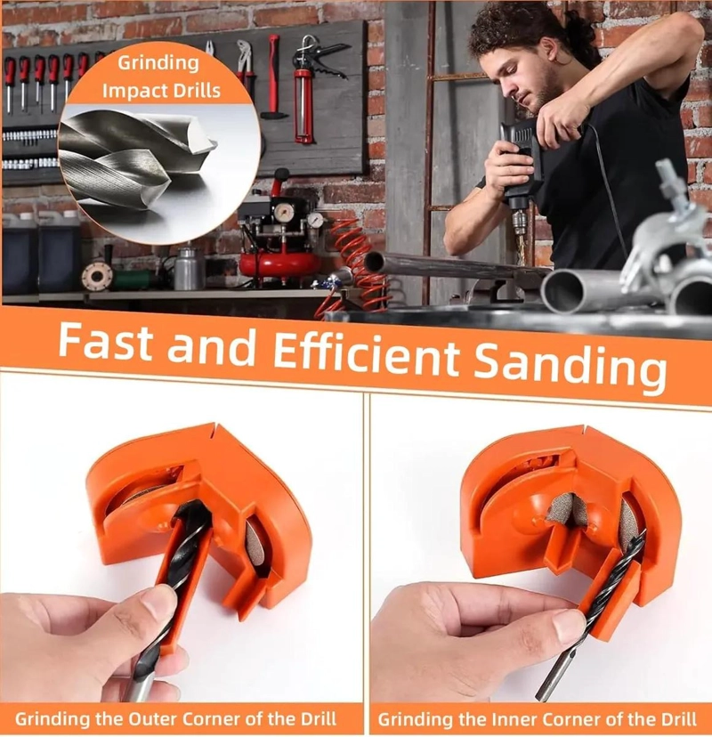 AFILADOR ELE CTRICO PARA BROCAS CON 2 MUELAS ABRASIVAS NARANJA - 5