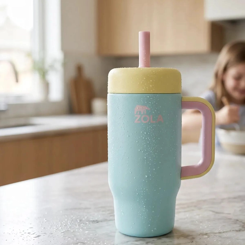 VASO TE RMICO QUENCHER 530 ML PARA NIÑOS EN COLOR CELESTE - 1