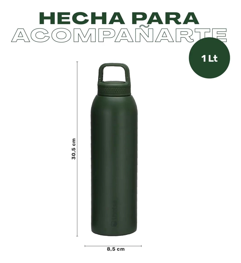BOTELLA TE RMICA DE ACERO INOXIDABLE CON 3 TAPAS 1L - 6