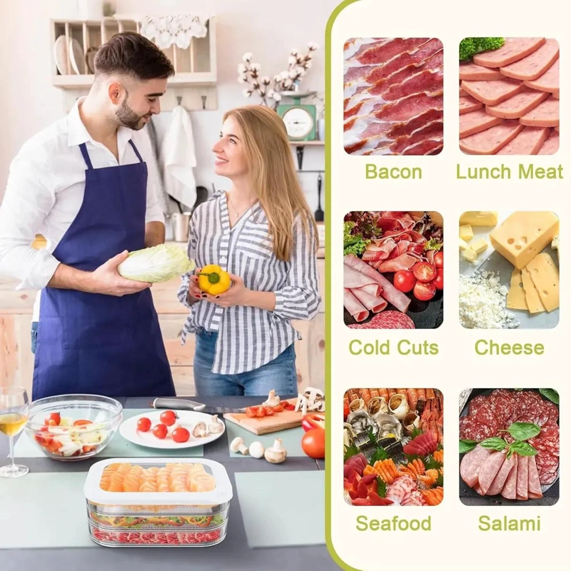 ORGANIZADOR ACRILICO PARA REFRIGERADOR CON TAPA Y 4 COMPARTIMENTOS - 6