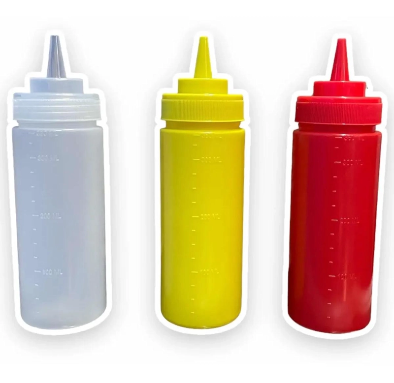 DISPENSADOR DE SALSAS 360ML EN SET DE 3 UNIDADES - 1