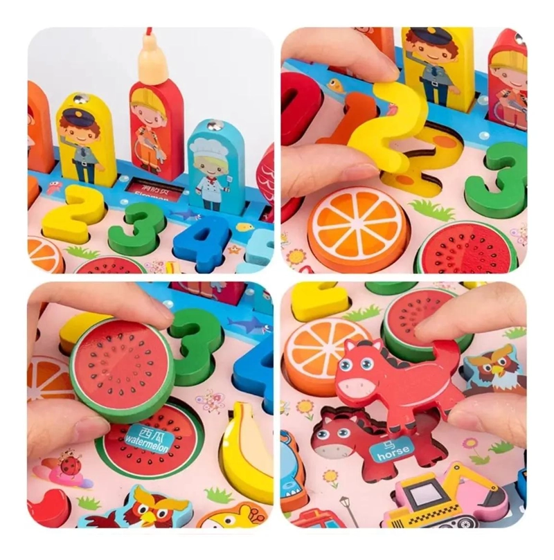 TABLERO DE PESCA MAGNE TICO DE MADERA PARA NIÑOS - 5