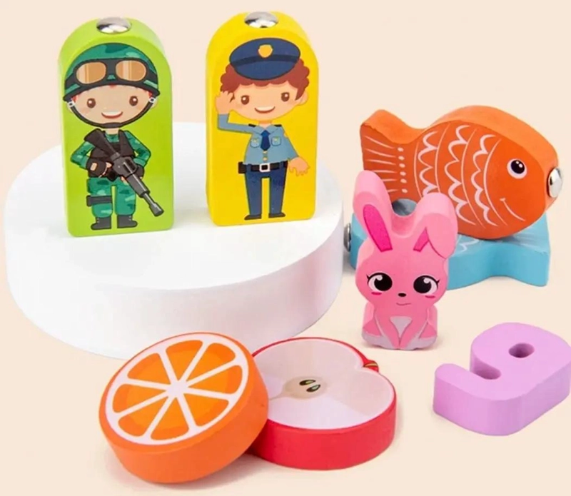 TABLERO DE PESCA MAGNE TICO DE MADERA PARA NIÑOS - 7