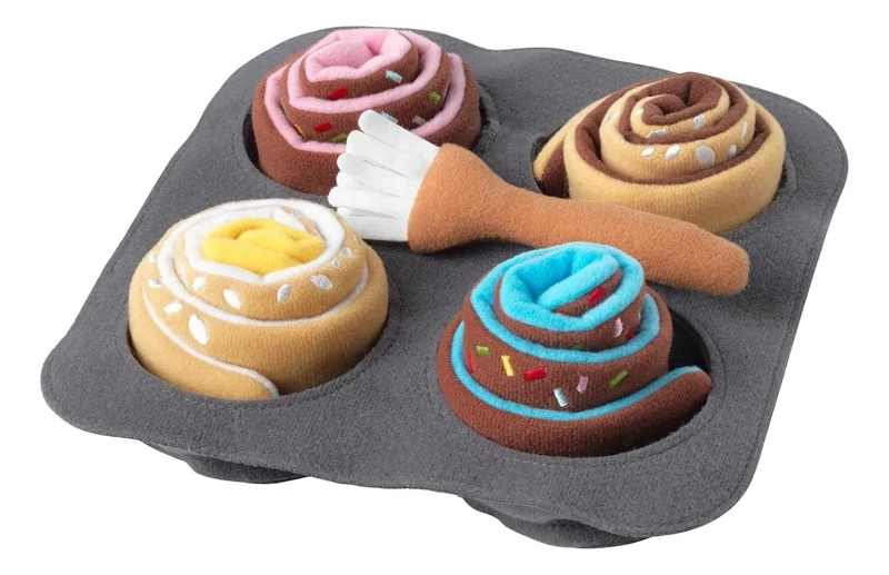 SET DE PELUCHES ROLLITOS DE CANELA PARA JUEGO DE REPOSTERIA - 1
